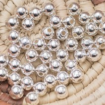 925 실버 은볼 비즈 만들기 부자재 10개입 5.0 mm, 단품