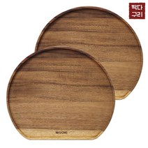 딱다구리 감성 옻칠 우드쟁반 트레이, 월넛 옻칠 반달쟁반