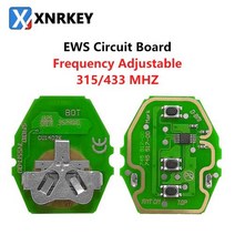 bmw XNRKEY 원격 키 PCB BMW 1 3 5 7 X 시리즈 E38 E39 E46 EWS 시스템 315433Mhz 버튼 배터리없이 자동차 보드 교체