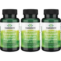 스완슨 Swanson Brown Seaweed Sodium Alginate Cilantro Leaf 알긴산 나트륨 300mg 고수 잎 200mg 60정 3병, x, 1개