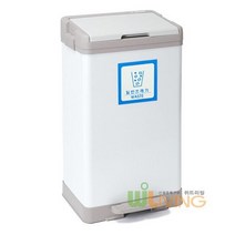 스틸분리휴지통100L 일반 화이트칼라 450x320x800, 상세설명 참조, 일반쓰레기