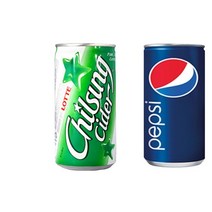 펩시콜라 칠성사이다 190ml X 각 30개 (총60개), 60캔