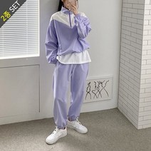올리비에스클로젯 배색 반집업 트레이닝 2종세트 O2303SE032A