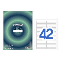 폼텍라벨지42칸100매 LS 3142 라벨지 문구 학용품, 상세페이지 참조