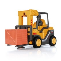 다이캐스트 중장비 대화 형 건설 차량 교육 세트 완구 야외 게임 마찰 구동 지게차/크레인, 01 Forklift