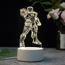 신기한물건 팬시 생일선물 남자 동창 재미있다 숏 놀의향 기괴함 신기함 여성 블랙 과학기술 1469514315, 3D 무드등 아이언맨 세가지 불빛