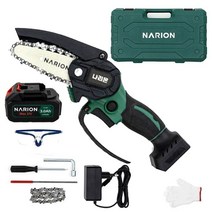 해피툴스 나리온 4인치 충전 체인톱 풀세트 NR-100Z 무선 충전식