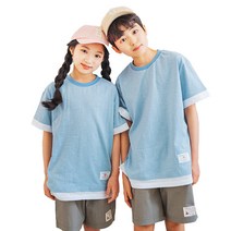 더벅키즈 아동용 레이 듀얼 반팔티