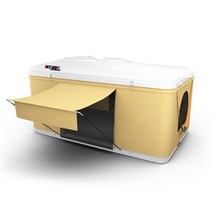 SUV 루프탑 텐트 차박 자동차 캠핑 오프로드 여행 자동차 지붕 침대 하드 자가 랙, 나사 임베디드, 1-흰색 텐트 + 특수 크로스바