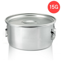 보드미_리빙 육수통 양은 소도아 낮은 식깡 15G 스텐용기, 단품