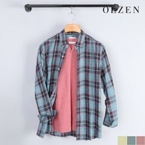올젠 올젠 린넨 체크 셔츠 (ZRB2WC1102)