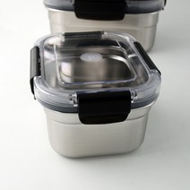 올품락 ECO 스텐 밀폐용기 직사각 2호 600ml, 단품