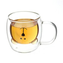 예쁜유리컵 250ML 곰 동물컵 동물모양컵