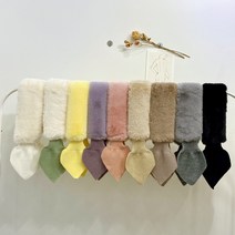 pkpj 뉴프리미엄 리본고리 니트 울 페이크밍크 쁘띠 퍼 털 머플러 9color