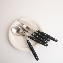 멜로즈 비스트로 커트러리 5종 2color 시리즈/ 홈카페 디너포크 나이프 디저트스푼 브런치, 01_디너포크, 아이보리