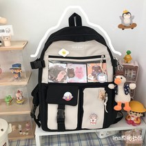 학원 가방 중학생 초등학생 여학생 INS 일본 대용량 하라주쿠 대학 스타일 배낭 여 버전 귀여운 여행 배낭