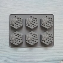 비누몰드 꿀 꿀벌 실리콘 비누 금형 diy 수제 공예 3D 육각 만들기, [01] grey