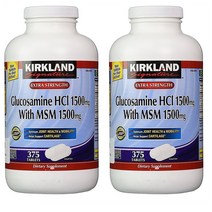 커클랜드 글루코사민 HCI 1500mg MSM 375정 2개 KIRKLAND Extra Strength Glucosamine