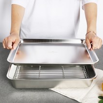 직사각 스텐 트레이 세트 3종