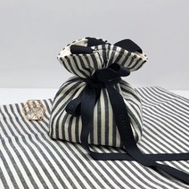원단style 대폭 면20수 선염 4mm 심플 스트라이프 [A42-110], 블랙