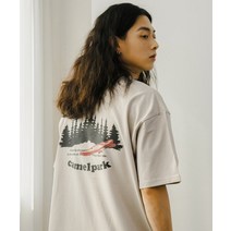 CAMEL WORK 카멜 파크 반팔티셔츠베이지그레이