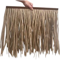 PVC 인조 볏짚 초가 지붕 밀짚 이엉 짚 갈대 움막 초가집 인테리어, 주황색