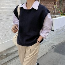 [제작] 팻트 투웨이 니트 베스트 68867 빅사이즈 여성의류