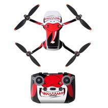 미니 2 스티커 스킨 PVC 보호 방수 드론 바디 암 원격 제어 DJI Dron 악세사리 489833, 1-Red Shark