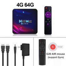 ott박스 안드로이드 11 TV 박스 4G 32GB 64GB 4K 스마트 2.4G 5.8G 와이파이 구글 음성 셋톱 H96 max V11, 07 4G 64G G20S_02 Eu 플러그