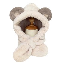 후암마켓 여성 곰돌이 모자 에코퍼 후드 워머