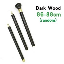 휴대용 3단 노인지팡이 효도선물 나무 스틱 둥근 머리 젠틀 여행 걷기 신사, 01 86to88cm Dark Wood, 01 86to88cm Dark Wood