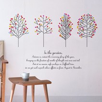 도어스티커 꾸미기 감성레터링스티커 30평대인테리어 S448 땡땡이나무(나무4그루) (반제품A), 초코레（나무）＋땡땡이（5컬러）