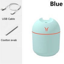공기살균기 휴대용공기살균기 uv공기살균기 휴대용 Usb 공기 가습기 에센셜 오일 아로마 디퓨저 다채로운, 01 Blue