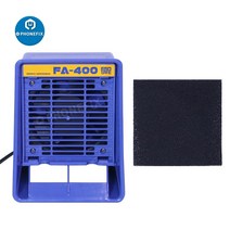 국소배기장치 fa-400 솔더 철 연기 흡수기 esd 연기 추출기 정전기 방지 흡연 도구 1pcs 무료 활성탄 필터 스폰지, 우리를, 110v
