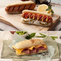 킹즈 치아바타 프리미엄 핫도그 샌드위치 각 2팩, 오리지널 핫도그(2팩-12개) 살사소스, 2개