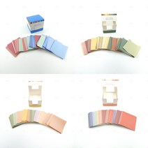 감성 컬러 메모지 세트 얇은 두꺼운 색지 카드 150장, 그린, 상세페이지 참조2