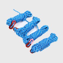 KOOLMAN(쿨맨) 다용도 캠핑 반사 스트링 4mm 4M (스토퍼포함) 4개, 반사 스트링(4mmx4M) - 블루 4개
