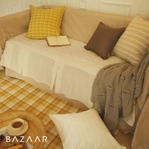 [바자르] 심플라인 광목 쇼파패드(스커트형/4인용)