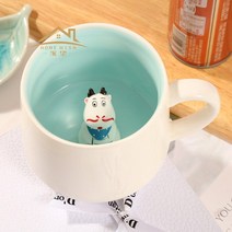 머그컵 스타먹스 예븐 카페 도자기 스텐 머그잔 350ml 크리에이티브 3D 동물 세라믹 커피 컵 소 팬더 다양한 입체 귀여운 수제, [01] 350ml, [12] Dragon