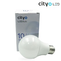 씨티오 LED전구 10W LED백열전구 램프 벌브, 주광색, 1개