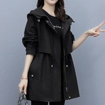 춘추용 여성 트렌치코트 데일리 허리스트링 후드 자켓 4컬러SFW