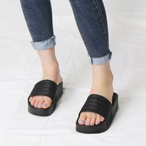 포브 여성 주름 탄력쿠션 통굽 슬리퍼 보네뜨