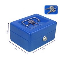 보안 현금 상자 보관 숨겨진 동전 돈 보석 휴대용 키 로커 안전 홈 숍 스틸 미니, CHINA|12.5 Blue  W keys