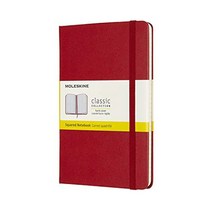 Moleskine Moleskin Classic Lap Book 하드 커버 중간 크기 Scarlet Red Motoy qp051f2, 1개, 상품명참조