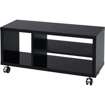 야마젠 TV 대폭 80×안길이 29×높이 40 cm 32형 대응 컴팩트 천판 경면 마무리 캐스터 첨부 조립품 샤이니 블랙 SKTV-800(SBK)