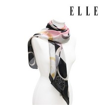 엘르 타임블럭 실크 롱 스카프 SE919S304