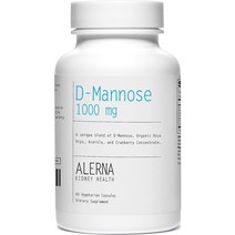 D-마노스 500 mg - 요로 건강 크랜베리 농축액 유기농 로즈힙 아세로라 추출물 함유 60 식물성 캡슐, [01] 60개(1팩)