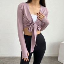 러블리감성 위드 요가복 크롭 숏 랩 가디건