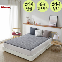 전기요 원적외선 라돈기준치이하 전자파NO 순면 음이온 온열 탄소매트 세탁가능, 메리노온열탄소매트C1600프리미엄급(더블)