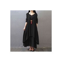 롱원피스 여자 쉬폰 린넨 여름 원피스 러스티 레드 드레스 로브 팜므 롱 베스티도 드 페스타 빈티지 모조 코튼 의류